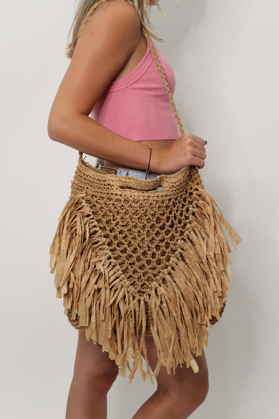 Straw Tassel Bag