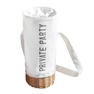 Private Party Wicker Wine Bag