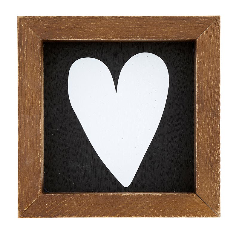 Mini Wood Heart Sign