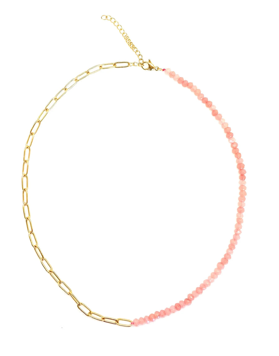Paloma Necklace Pink Beads
