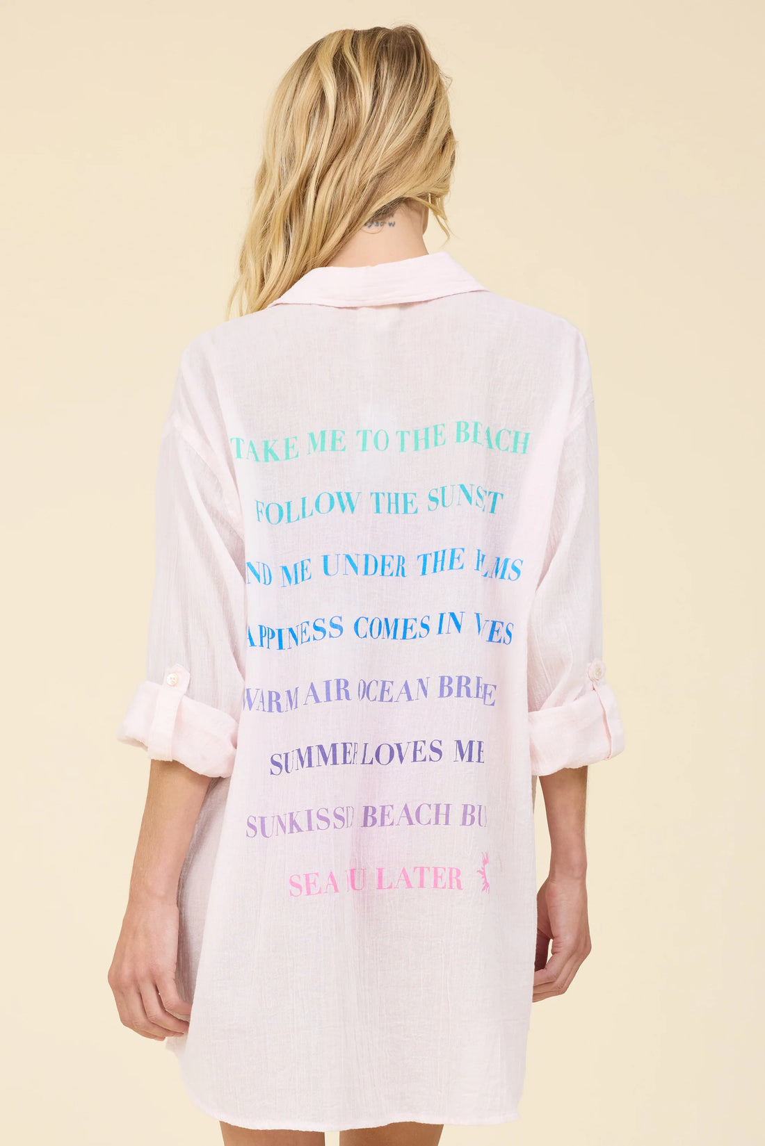 Soft Pink Cotton Button Down