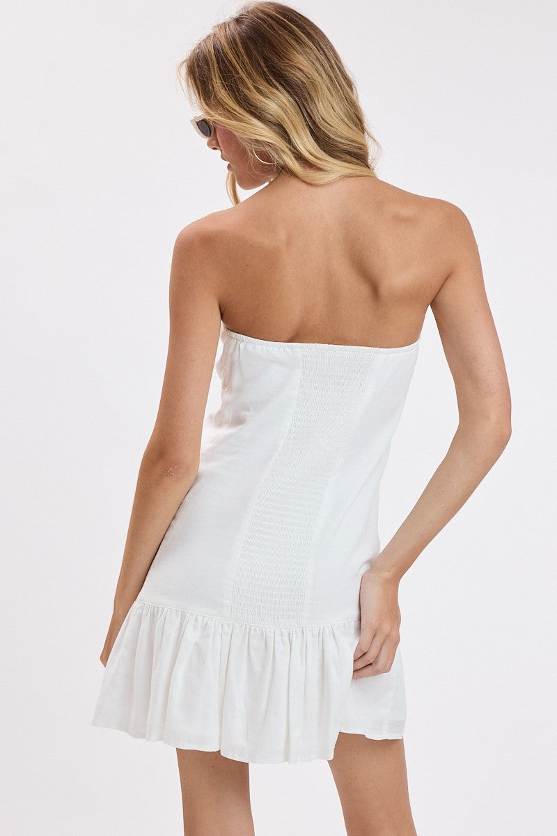 Ella Front Button Mini Dress