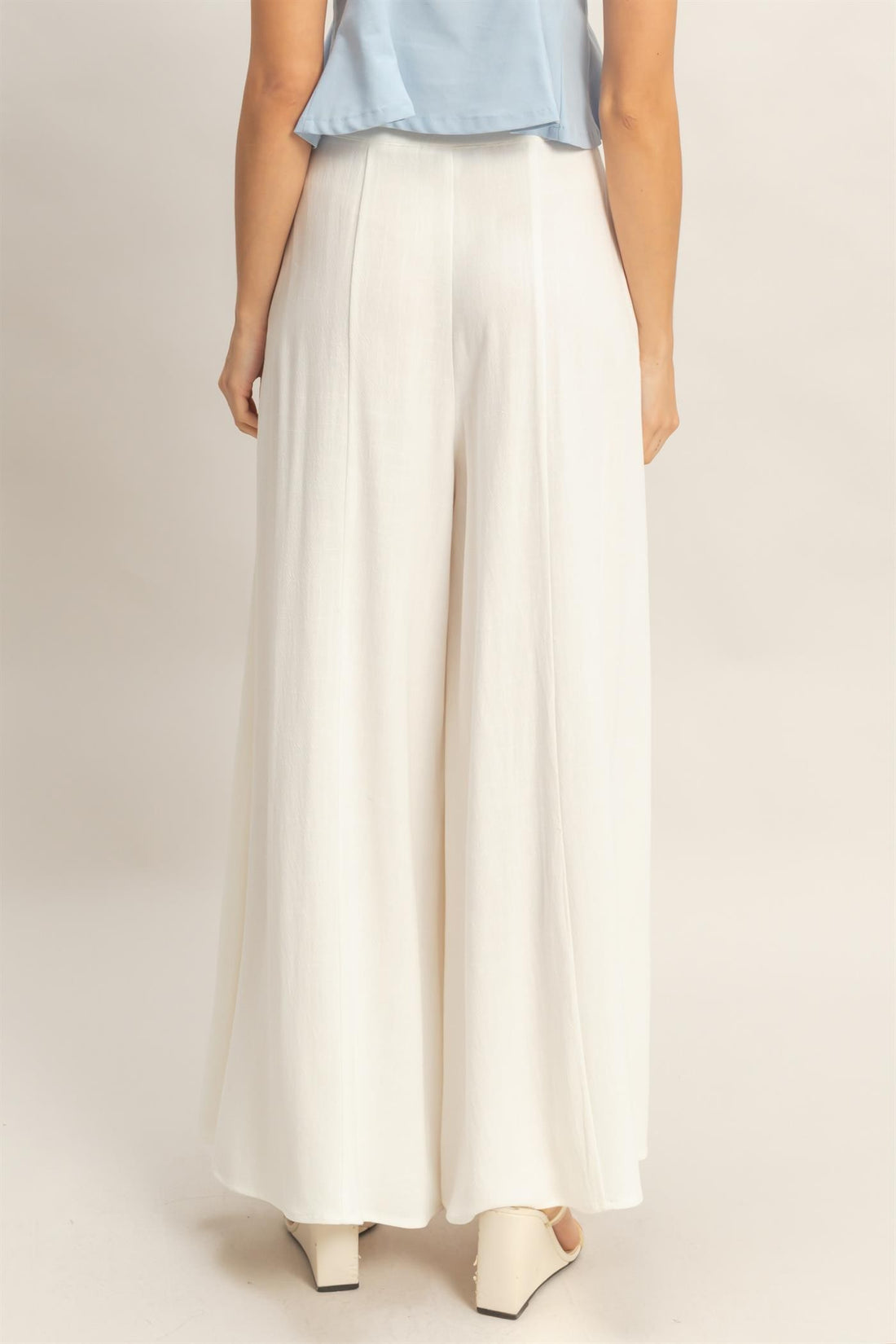 Wide-Leg Flap Pocket Pants