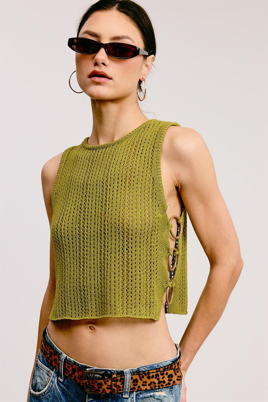 Side Ring Crochet Tank