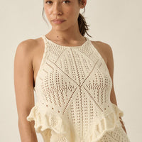 Pointelle Crochet Tank Top