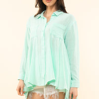 Mint High Low Coverup
