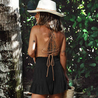 Tie Waist Ruffled Shorts