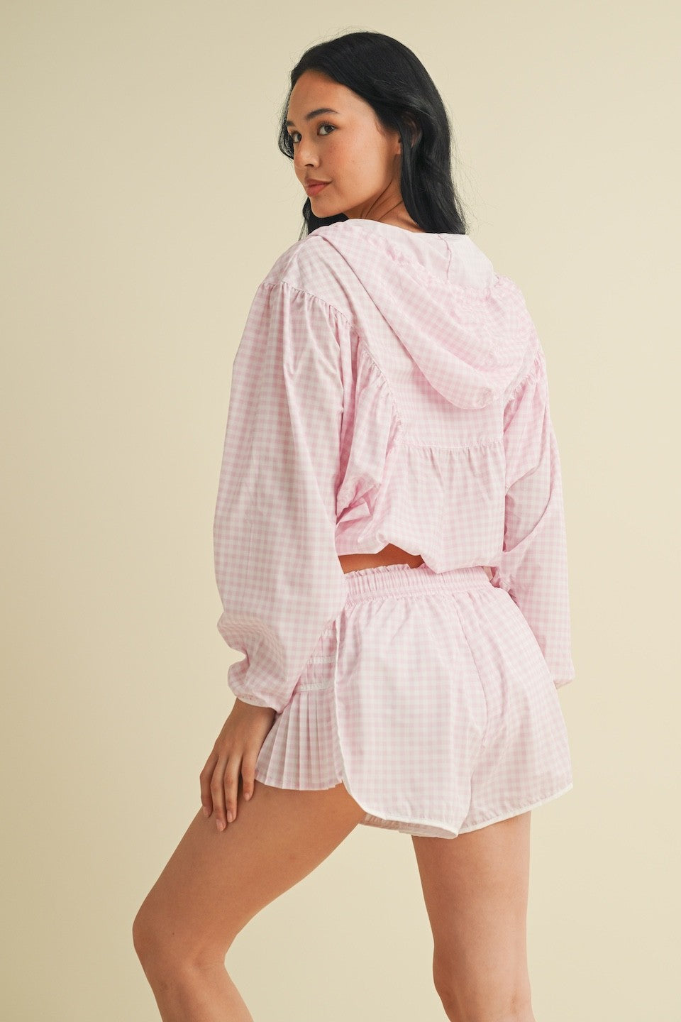 Gingham Windbreaker