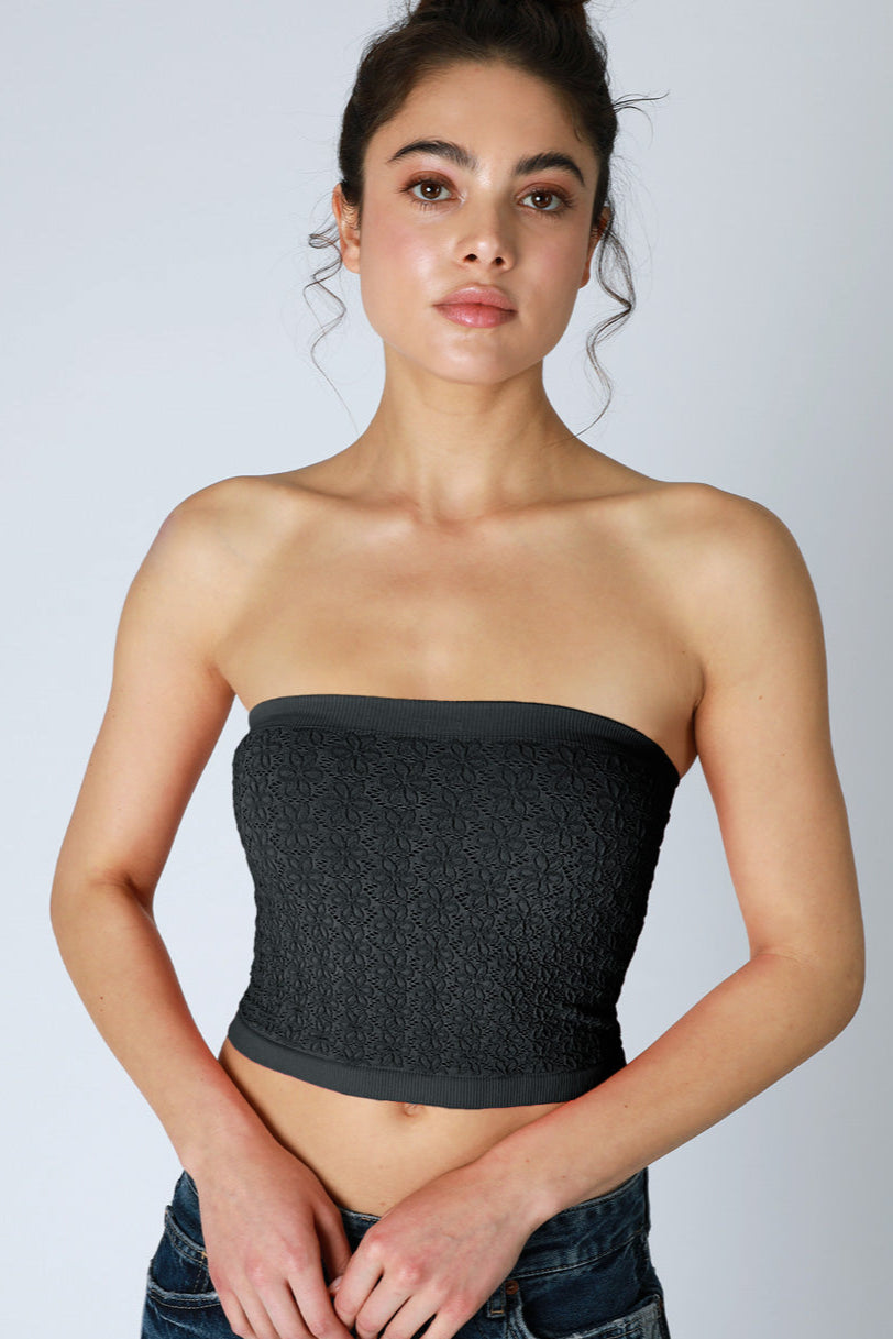 Floral Lace Tube Top