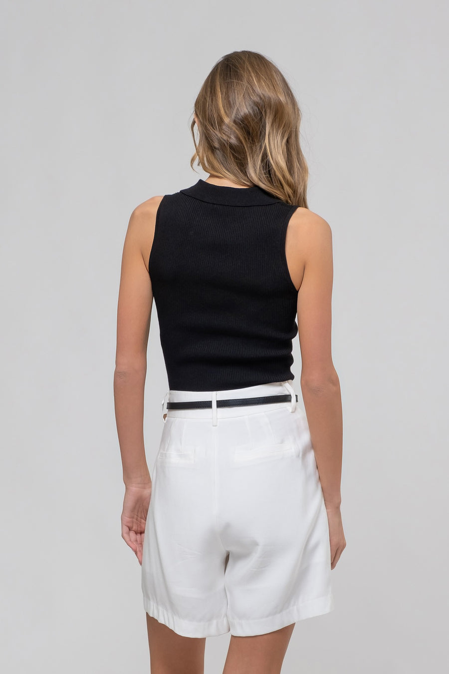 Collared Knit Crop
