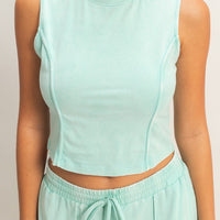 Mineral Washed Crop Top