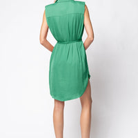 Collared Mini Shirt Dress