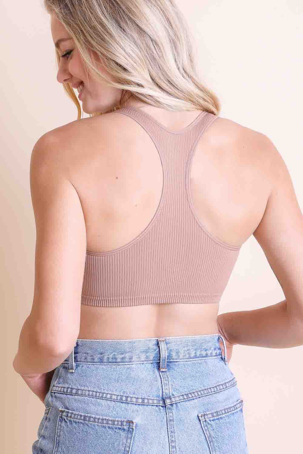 Ribbed Scoop Neck Bralette