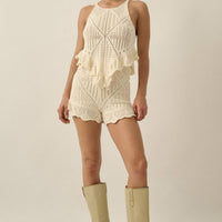 Pointelle Crochet Tank Top