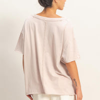Washed V-Neck Oversized Tee