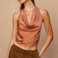 Satin Halter Neck Top
