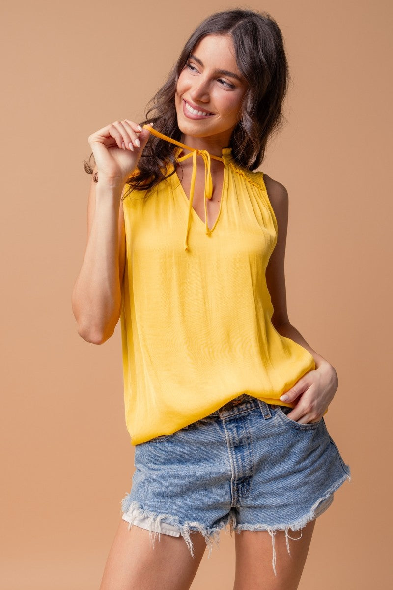Smocked Shoulder Blouse