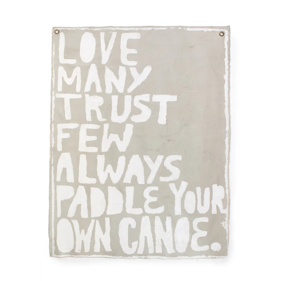 Paddle Your Own Canoe Hand Painted Wall Hanging