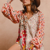 Floral Peasant Top
