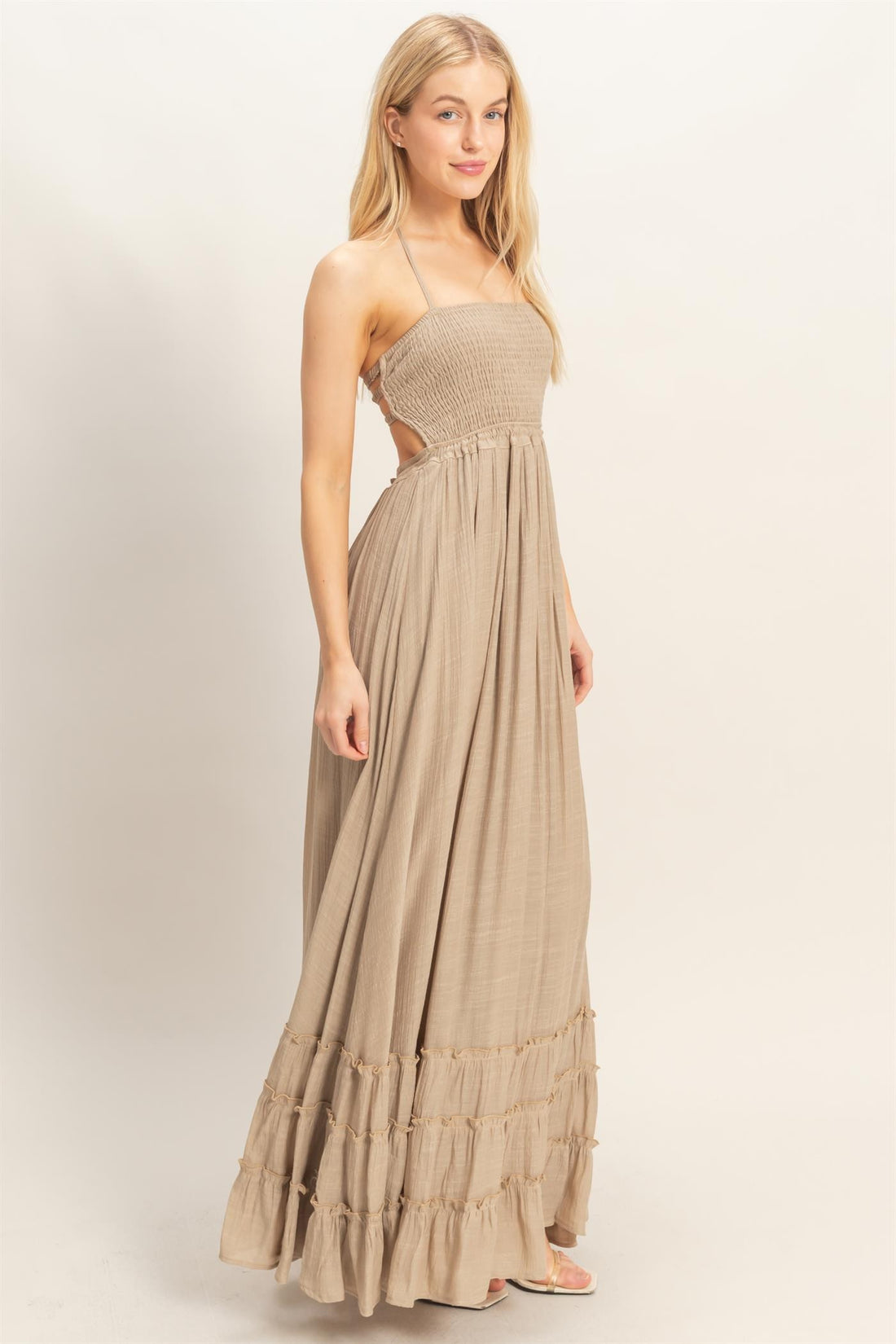 Smocked Halter Maxi