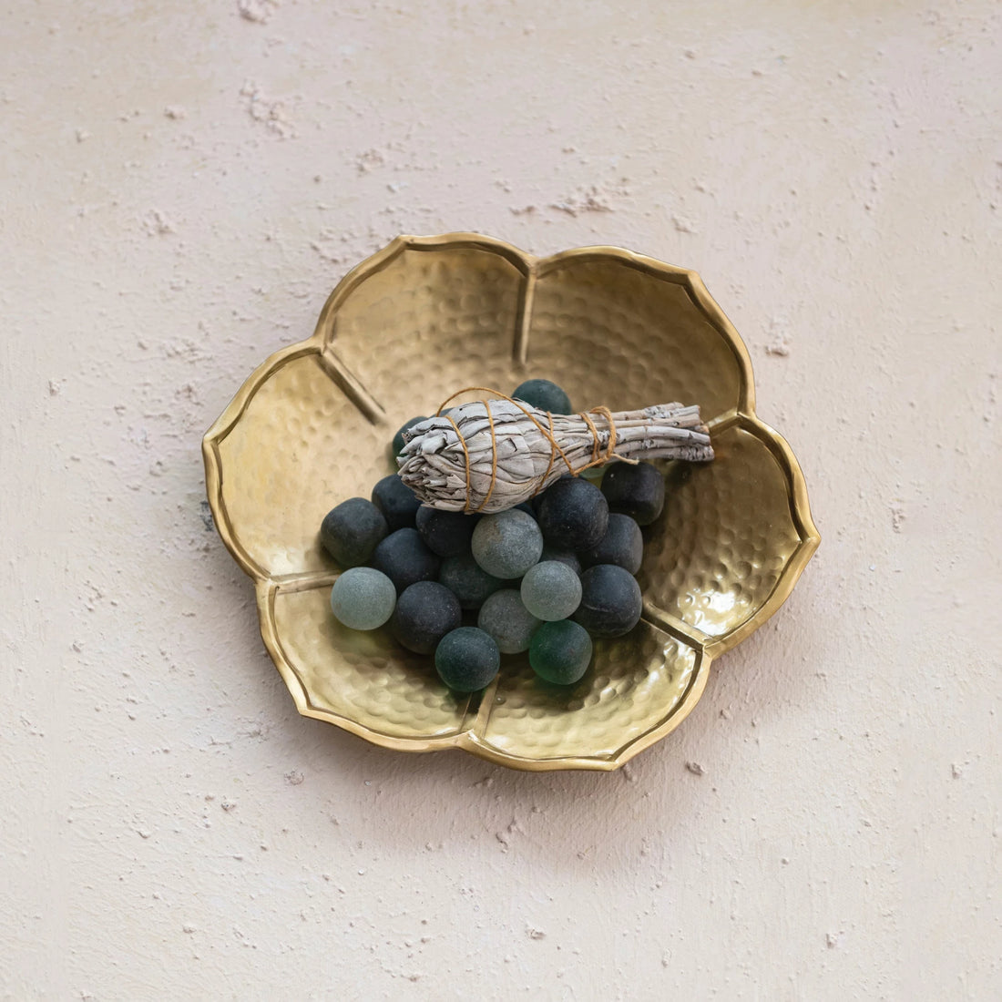 Hammered Flower Dish