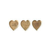 Brass Etched Hearts