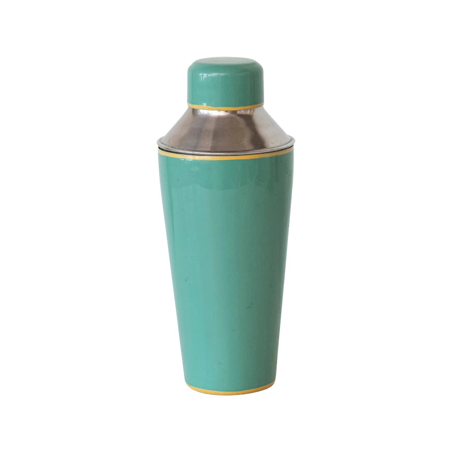 Teal Enameled Shaker