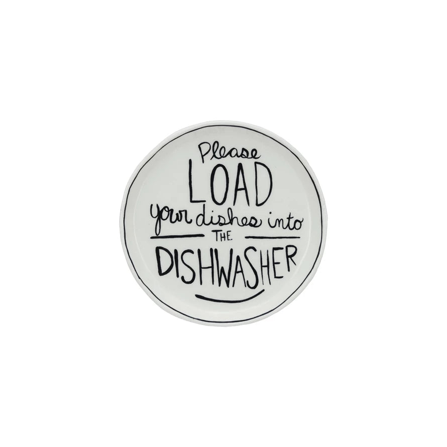 Stoneware Dish with Saying
