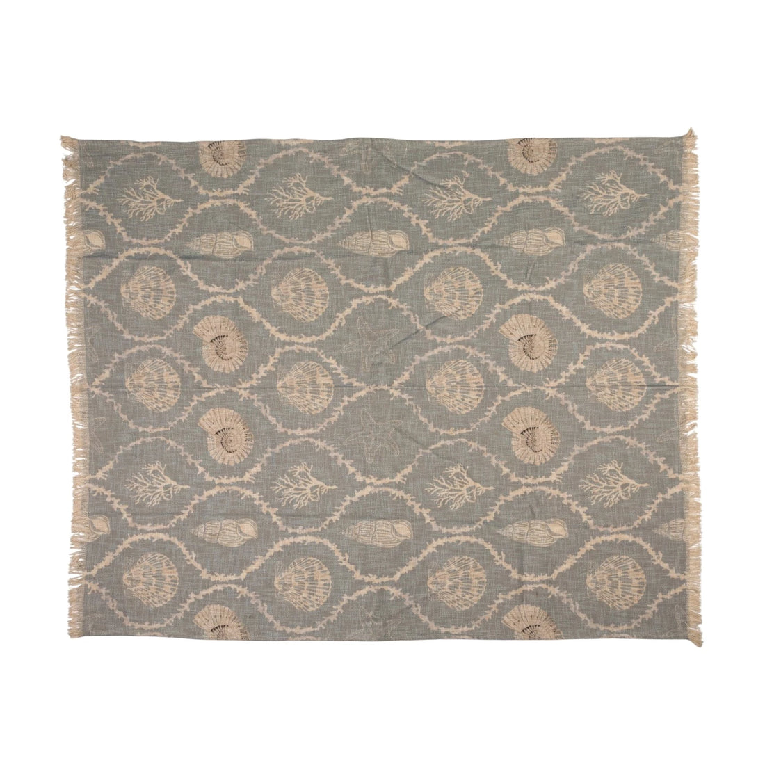 Coral & Shells Cotton Throw