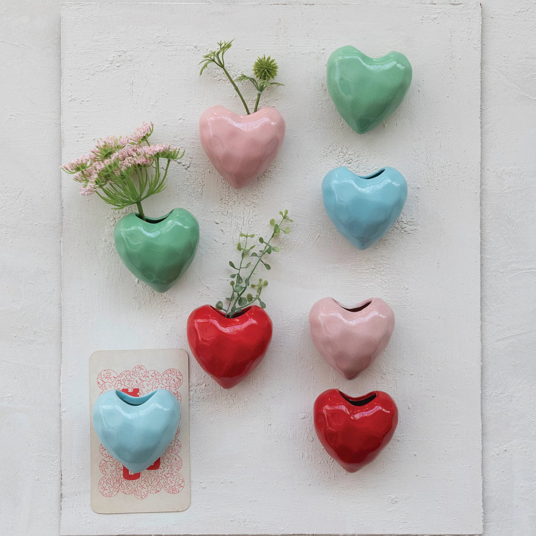 Stoneware Mini Heart Vase