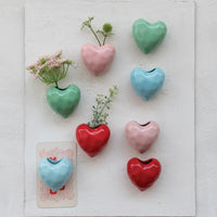 Stoneware Mini Heart Vase