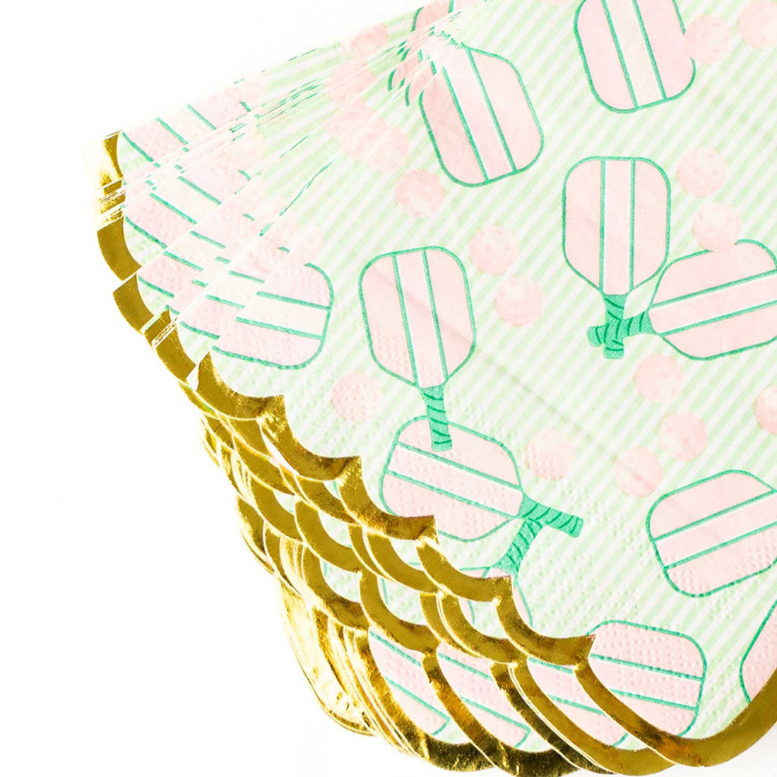 Pickleball Stripe Beverage Napkins