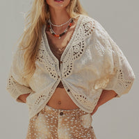 Golden Hour Crochet Kimono