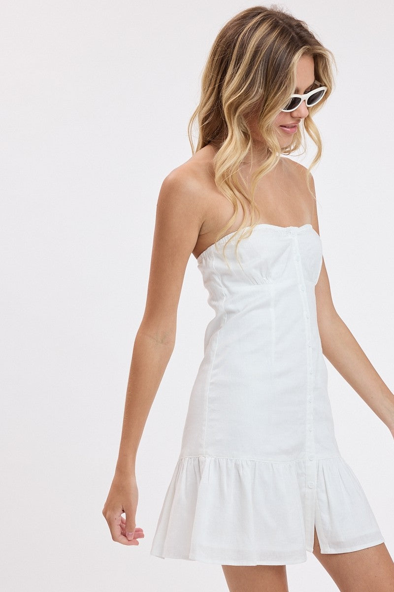 Ella Front Button Mini Dress