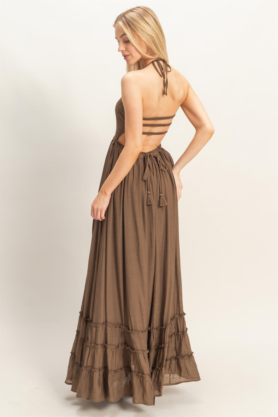 Smocked Halter Maxi