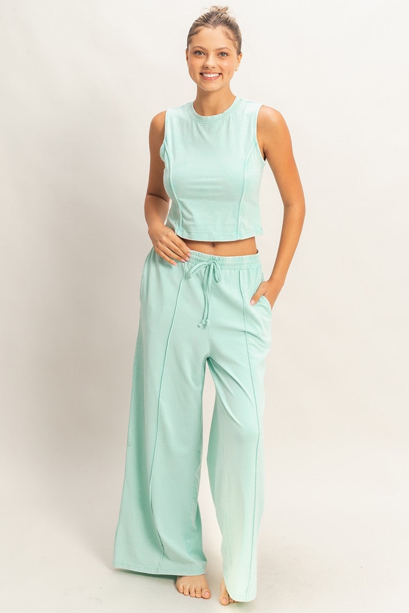 Mineral Washed Crop Top