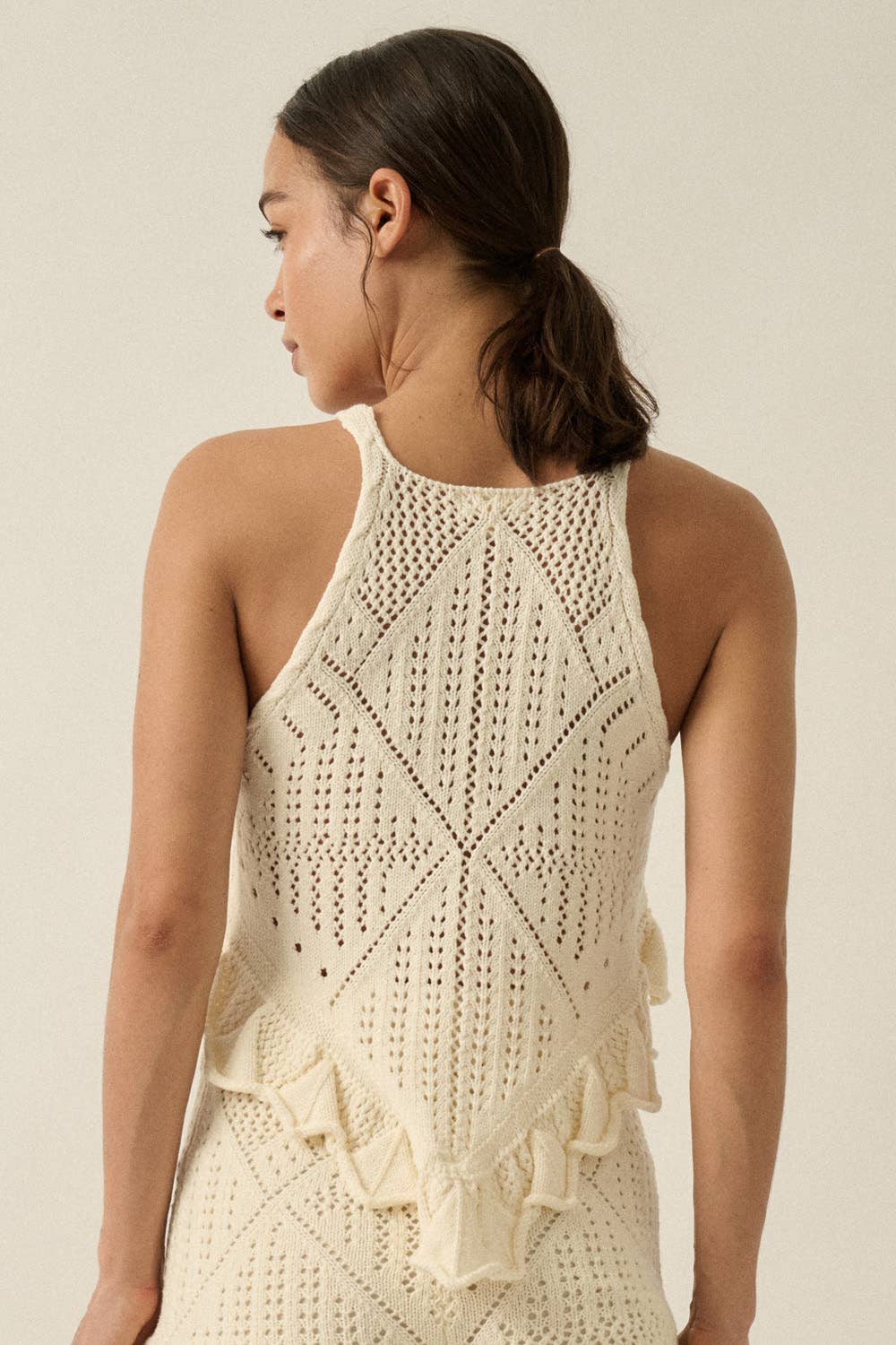 Pointelle Crochet Tank Top