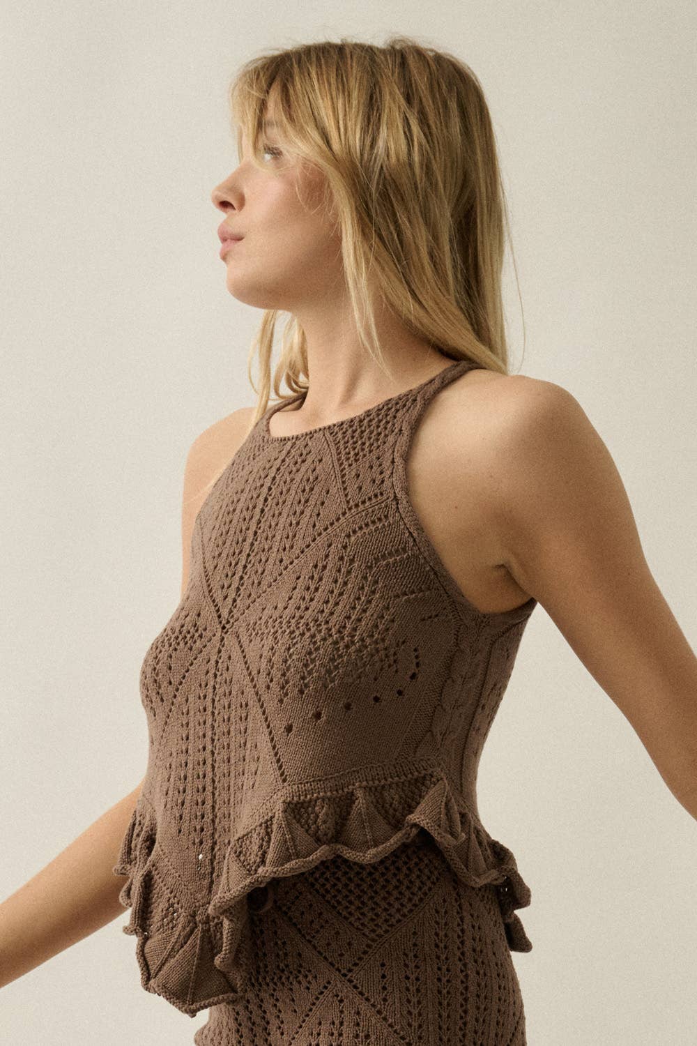 Pointelle Crochet Tank Top