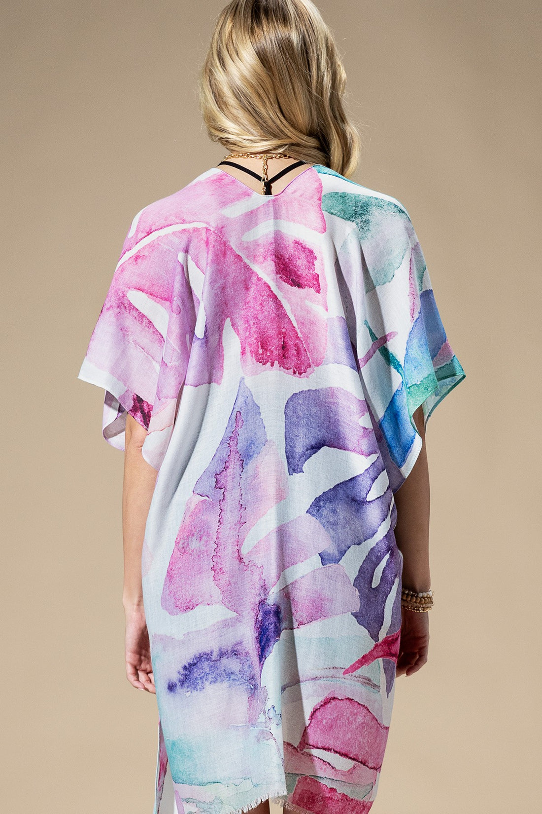Watercolor Leaves Kimono