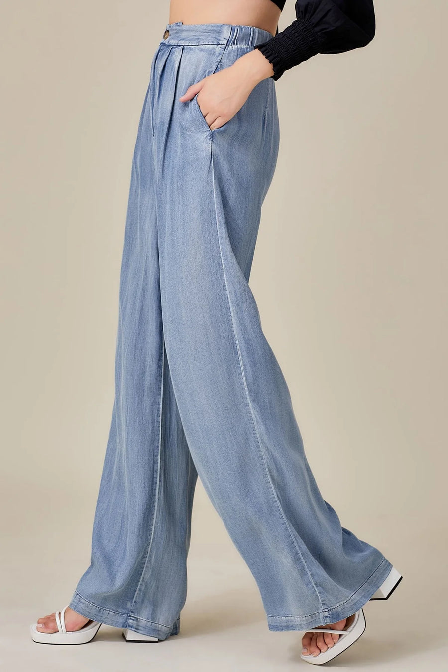 Denim Wide Leg Pant