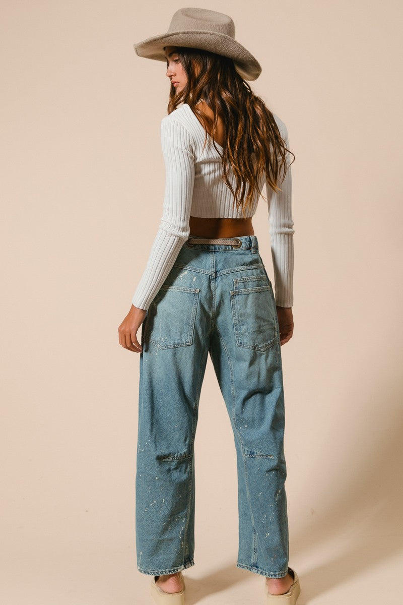 Drip Paint Denim