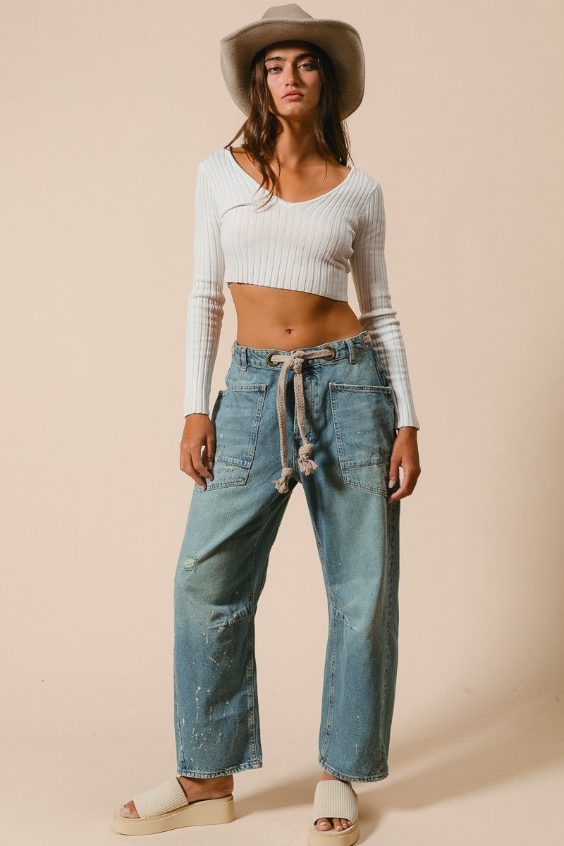 Drip Paint Denim