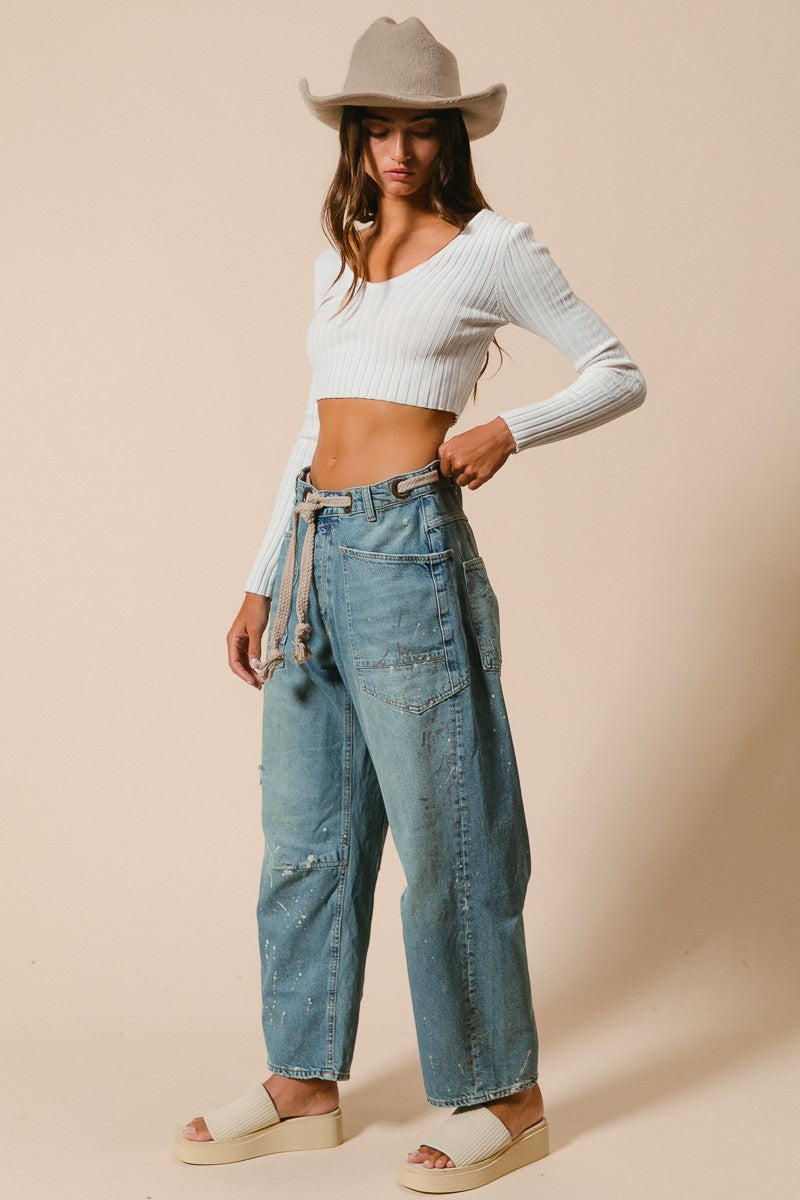 Drip Paint Denim
