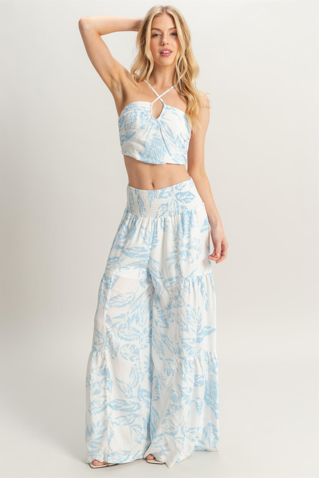 Smocked Leaf Pant