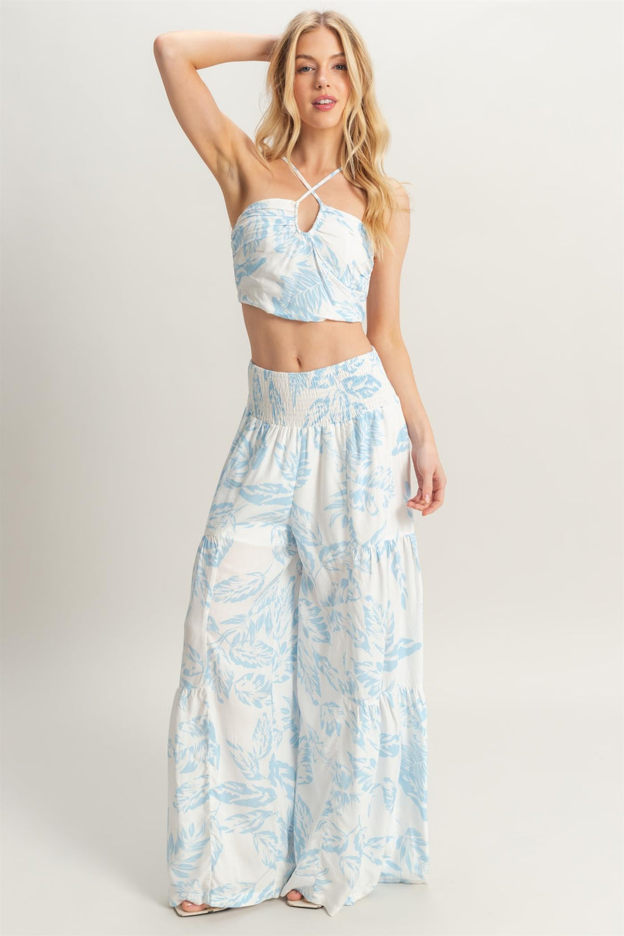 Smocked Leaf Pant