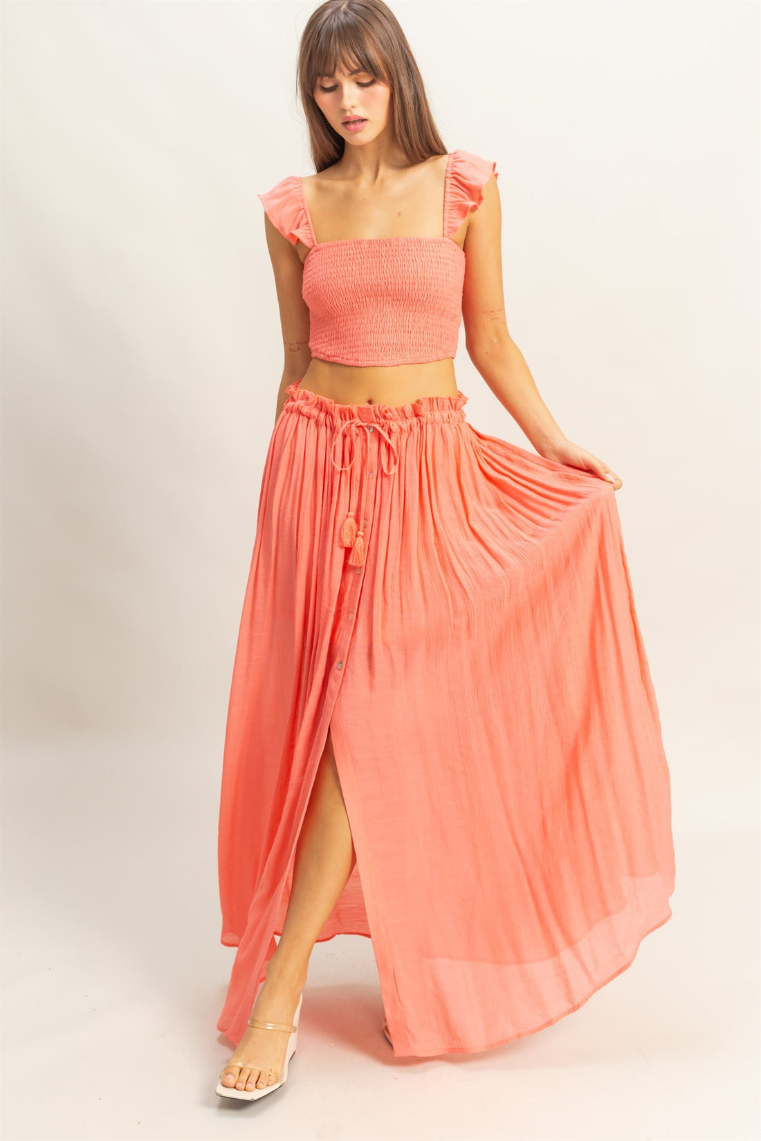 Coral Maxi Skirt