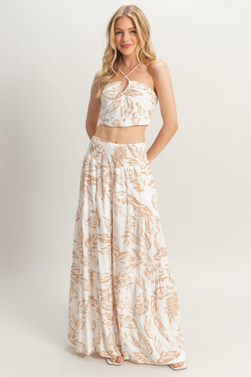 Smocked Leaf Pant