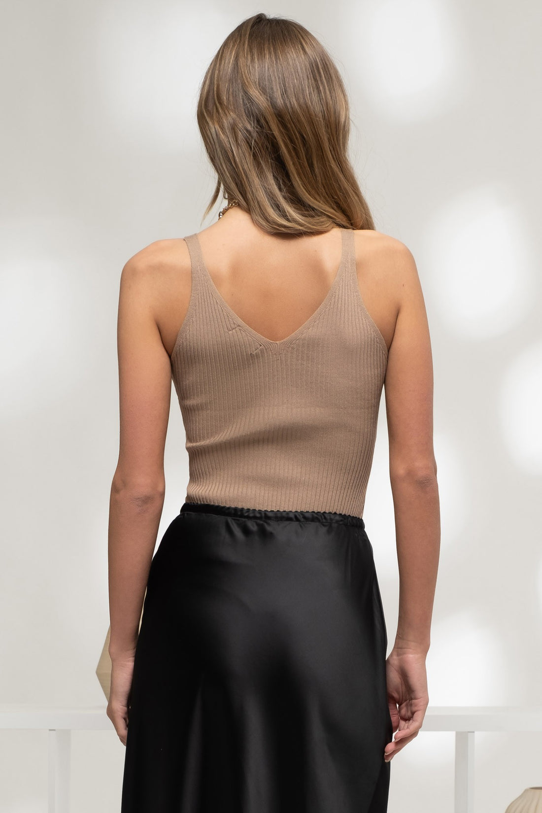 V-Neck Knit Tank Top