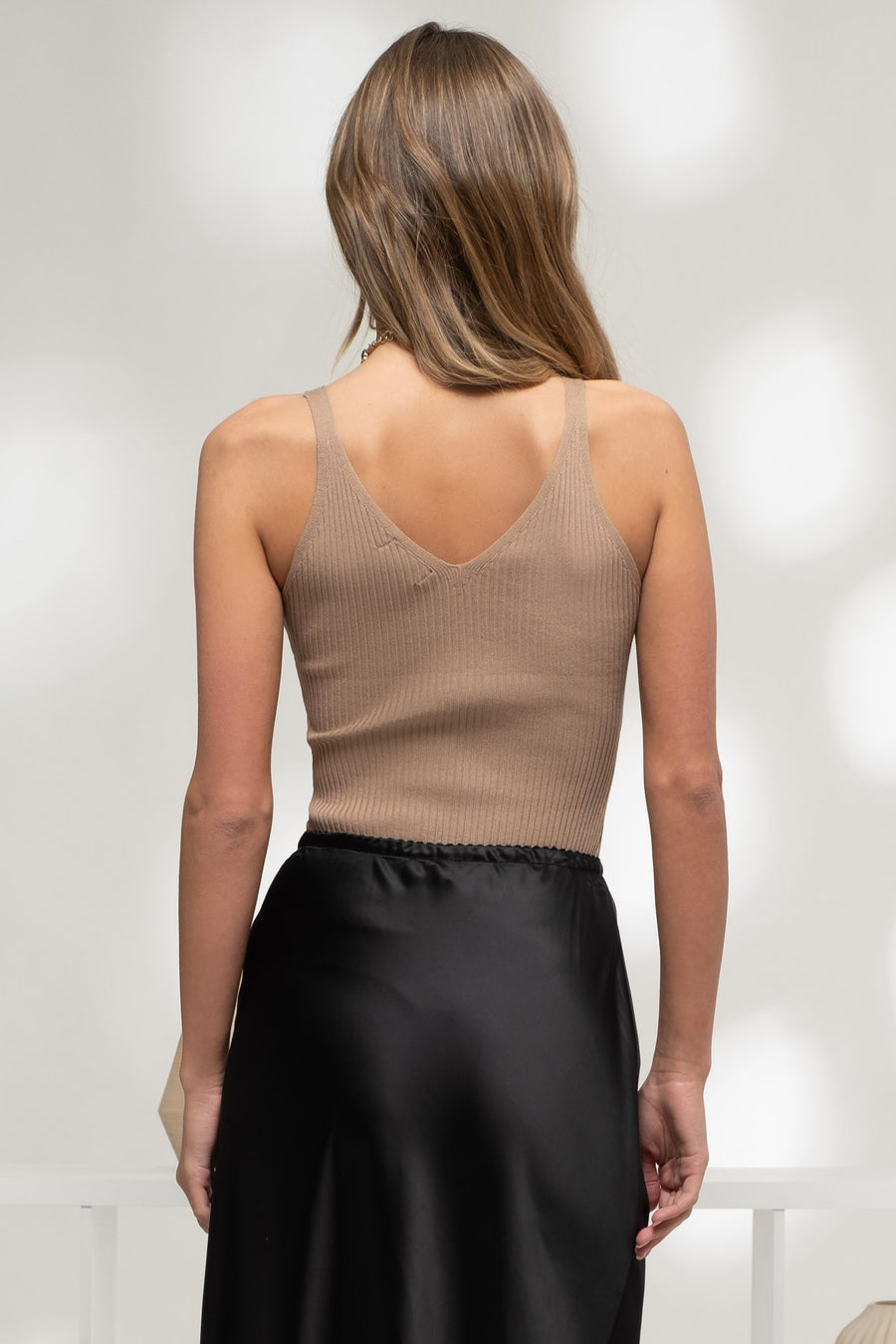 V-Neck Knit Tank Top