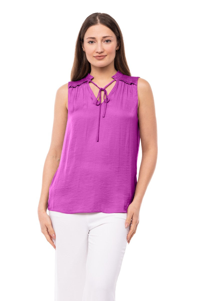 Smocked Shoulder Blouse